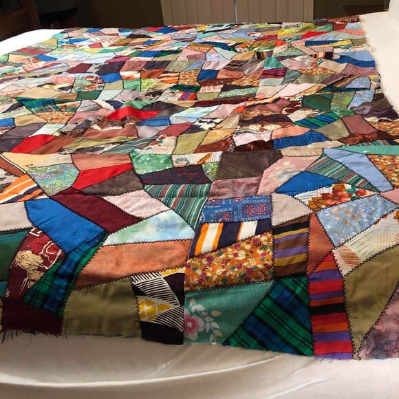 Patchwork quilt top - Picture 2 of 8